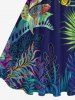 Plus Size Vintage Seaweed Waterweed Chameleon Leopard Underwater World Printed Hawaii Sea Creatures 1950s Dress -  