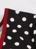 Plus Size Polka Dots Print Zipper 1950s Vintage Swing Dress -  