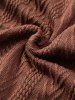 Men's Jacquard Textured Polo Collar Half Buttoned Solid Color Short Sleeves T-shirt -  
