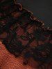 Plus Size Floral Lace Panel Lace-up Buckle Backless Asymmetric High Low Vintage A Line Dress -  