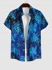 Sea Turtle Print Sea Creatures Plus Size Matching Hawaii Beach Outfit For Couples -  