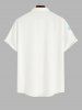 Chemise Hawaiienne Imprimé Poisson Coloré avec Poches Grande Taille pour Homme - Blanc XL