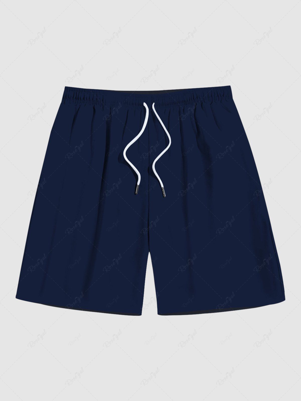 Buy Plus Size Pocket Solid Beach Shorts For Men  