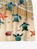 Sea Creatures Turtle Starfish Shell Beach Print Plus Size Matching Hawaii Beach Outfit For Family -  