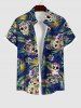 Skulls Coconut Tree Leaf Flower Print Plus Size Matching Hawaii Beach Outfit For Family -  