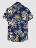 Skulls Coconut Tree Leaf Flower Print Plus Size Matching Hawaii Beach Outfit For Family -  