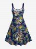 Skulls Coconut Tree Leaf Flower Print Plus Size Matching Hawaii Beach Outfit For Family -  