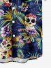 Skulls Coconut Tree Leaf Flower Print Plus Size Matching Hawaii Beach Outfit For Family -  