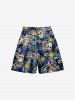 Skulls Coconut Tree Leaf Flower Print Plus Size Matching Hawaii Beach Outfit For Family -  
