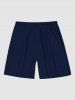 Plus Size Pocket Solid Beach Shorts For Men -  