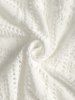 Men's Geometric Openwork Pointelle Knit Polo Collar Short Sleeves T-shirt -  