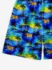 Kid's Coconut Tree Sea Sun Print Hawaii Beach Shorts -  