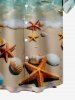 Kid's Shell Starfish Sea Beach Print Ombre Hawaii Button Pocket Shirt -  