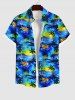 Coconut Tree Floral Sea Sun Print Plus Size Matching Hawaii Beach Outfit For Couples -  