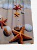 Kid's Shell Starfish Ombre Sea Print Hawaii Button Dress -  
