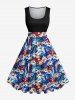 Daisy Flower Oil Painting Print Plus Size Matching Hawaii Beach Outfit For Couples -  