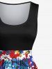 Daisy Flower Oil Painting Print Plus Size Matching Hawaii Beach Outfit For Couples -  