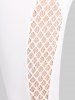 Plus Size Crochet Hollow Out Lace Trim Pockets Capri Leggings -  