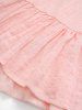 Maillot de Bain Tankini Noué Fleur de Pêcher Plongeant 3 Pièces - Rose clair L | US 12