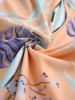 Maillot de Bain Tankini Feuille de Palmier et Cocotier Imprimés 3 Pièces - orange clair 3X | US 22-24