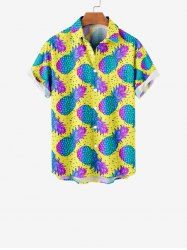 Kid's Ombre Pineapple Pin Dot Print Hawaii Button Pocket Shirt -  