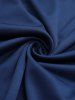 Plus Size Jacquard Cut Flower Chain Decor Ruched Asymmetric High Low Dress -  