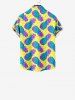 Kid's Ombre Pineapple Pin Dot Print Hawaii Button Pocket Shirt -  