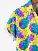 Kid's Ombre Pineapple Pin Dot Print Hawaii Button Pocket Shirt -  