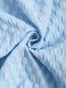 Men's Checkerboard Textured Button Up Short Sleeves Shirt -  