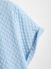 Men's Checkerboard Textured Button Up Short Sleeves Shirt -  