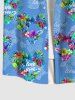 Flower Heart Letters Print Plus Size Matching Hawaii Beach Outfit For Family -  