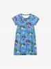 Flower Heart Letters Print Plus Size Matching Hawaii Beach Outfit For Family -  