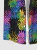 Colorful Pineapple Colorblock Print Plus Size Matching Hawaii Beach Outfit For Family -  