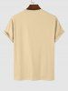 T-shirt manches courtes imprimé lettre Los Angeles - café XXL