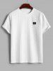 Men's Matching Two Piece Co Ord Cable Geometric Jacquard Textured Crew Neck Short Sleeves T-shirt and Drawstring Casual Shorts Set -  