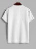 Men's Matching Two Piece Co Ord Cable Geometric Jacquard Textured Crew Neck Short Sleeves T-shirt and Drawstring Casual Shorts Set -  
