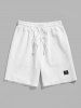 Men's Matching Two Piece Co Ord Cable Geometric Jacquard Textured Crew Neck Short Sleeves T-shirt and Drawstring Casual Shorts Set -  