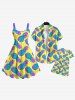 Kid's Colorful Ombre Pineapple Pin Dot Print Hawaii Dress -  