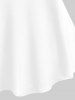 Plus Size Heart Patriotic American Flag Flower Print T-shirt -  