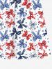 Kid's Patriotic American Flag Bowknot Star Print Dress -  