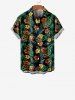 Tiki Mask Palm Leaf Hibiscus Flowers Print Plus Size Matching Hawaii Beach Outfit For Family -  