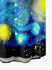 Chemise Décontractée Peinture Galaxie Spirale Imprimée avec Poche Boutonnée - Multi-A 110
