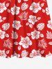 Kid's Flower Coconut Leaves Print Hawaii Dress -  