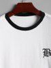 Men's Matching Two Piece Co Ord Terry Cloth Toweling Embroidered Crew Neck Short Sleeves T-shirt and Drawstring Casual Shorts Set -  