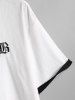 Men's Matching Two Piece Co Ord Terry Cloth Toweling Embroidered Crew Neck Short Sleeves T-shirt and Drawstring Casual Shorts Set -  