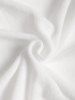 Men's Matching Two Piece Co Ord Terry Cloth Toweling Embroidered Crew Neck Short Sleeves T-shirt and Drawstring Casual Shorts Set -  