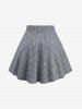Plus Size Daisy Terry Jacquard Lace Up Pockets A Line Skirt -  