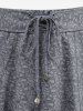 Plus Size Daisy Terry Jacquard Lace Up Pockets A Line Skirt -  