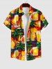 Coconut Tree Beer Mug Barrel Print Plus Size Matching Hawaii Beach Outfit For Couples -  