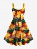 Coconut Tree Beer Mug Barrel Print Plus Size Matching Hawaii Beach Outfit For Couples -  